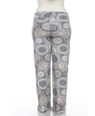 Plus Size Circle Print Palazzo Pants