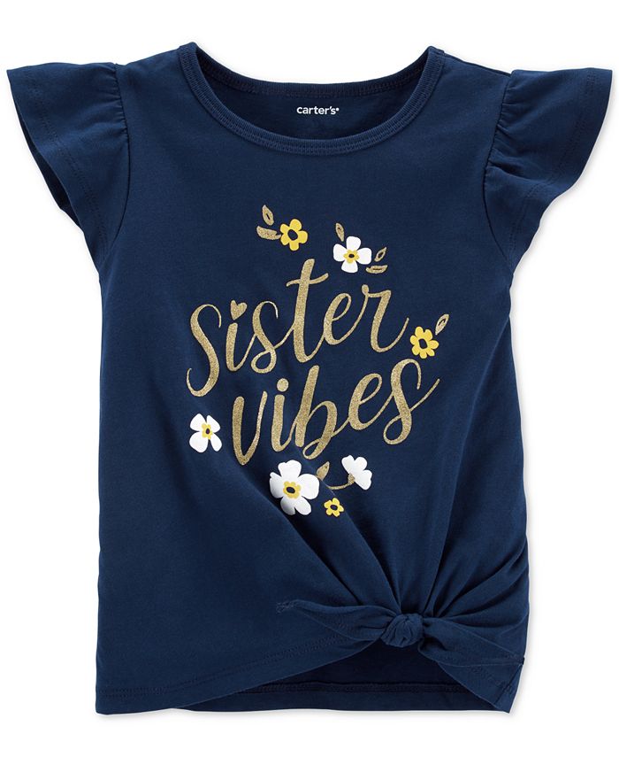 Carter's Baby Girls Sister-Print Cotton T-Shirt & Reviews - Shirts ...