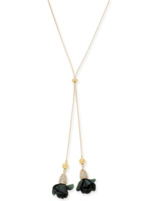 INC International Concepts - Fabric-Flower 37" Lariat Necklace, Created for Macy's