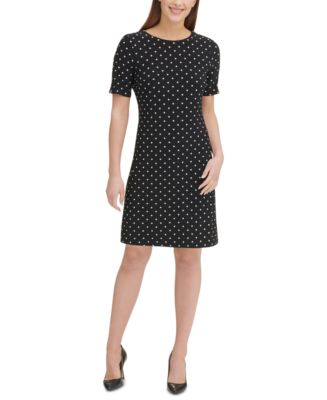 Tommy Hilfiger Dot-Print A-Line Dress - Macy's