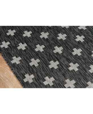Novogratz Villa Vi-01 Charcoal 6'7" x 9'6" Outdoor Area Rug