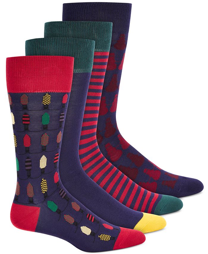 Alfani Men's 4Pk. Printed Socks, Created for Macy's Macy's