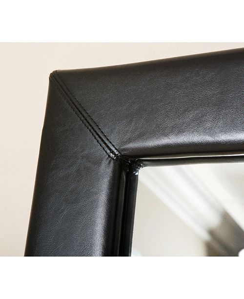 Abbyson Living Kiowa White Leather Floor Mirror Reviews All