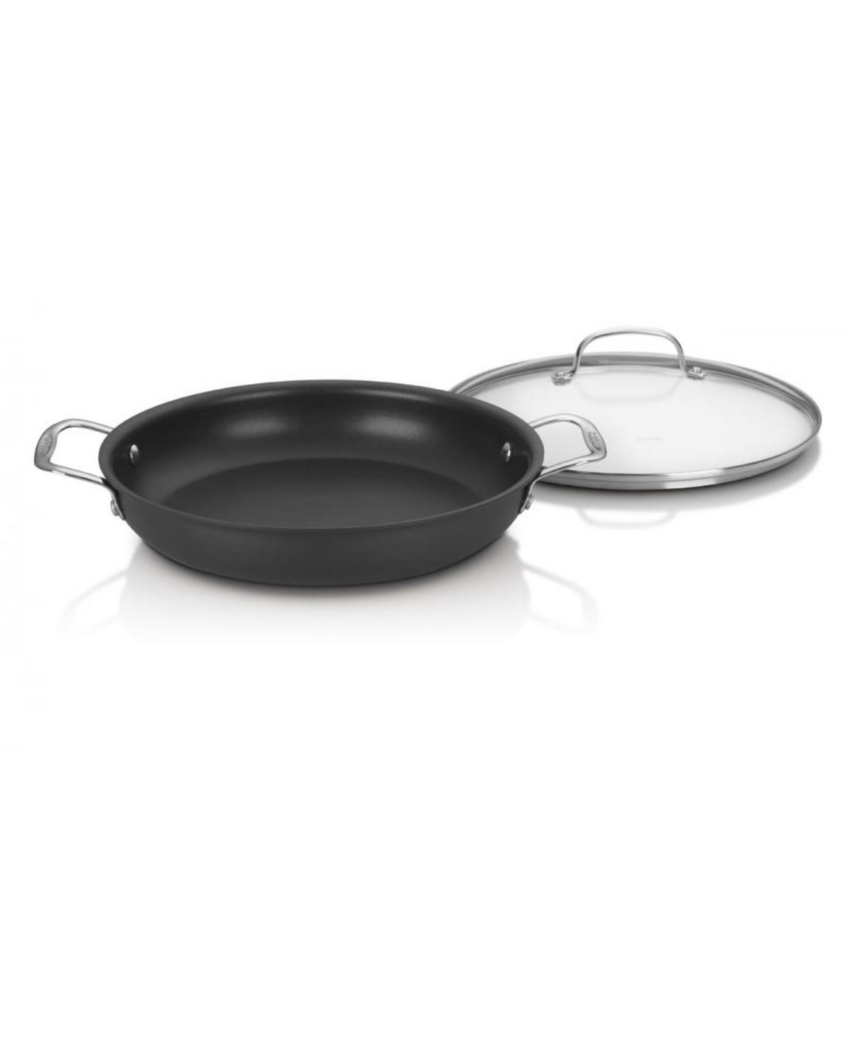Cuisinart Chefs Classic Hard Anodized 12" Everyday Pan W/ Medium Dome Cover In Nonstick Hard Anodized