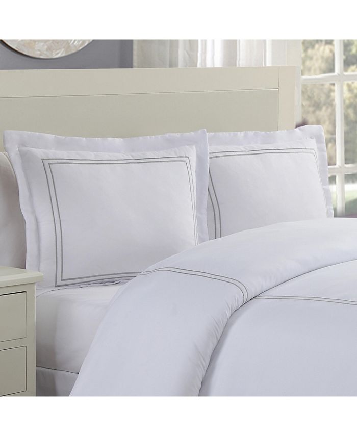 Lux Hotel Baratta Embroidered Euro 2Pack Pillow Shams Macy's