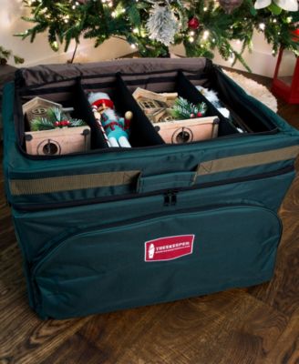 Christmas Ornament Storage Box with Top Pocket