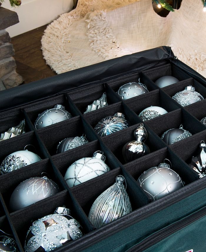 TreeKeeper 3 Tray Christmas Ornament Storage Box with Front Pocket Macy's
