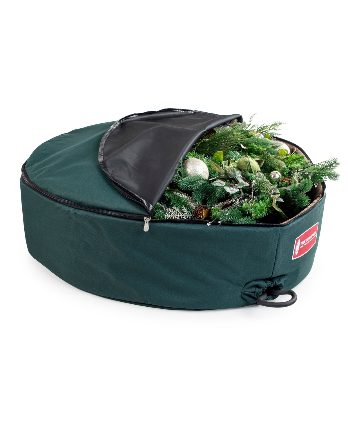 30" Padded Christmas Wreath Storage Container - Green