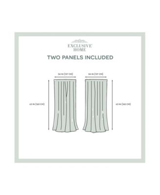 Itaji Sheer Rod Pocket Top Curtain Panel Pair, 54" x 63"