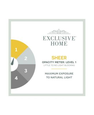 Itaji Sheer Rod Pocket Top Curtain Panel Pair, 54" x 63"