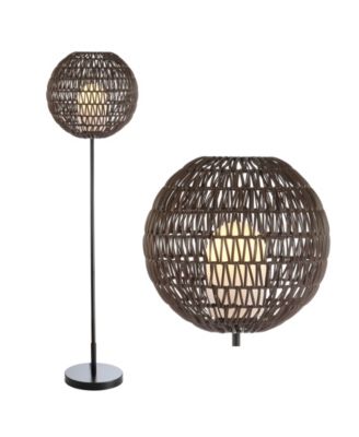 Bea 61" Outdoor Woven Globe LED Floor Lamp