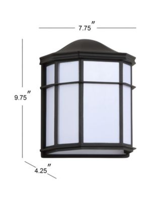 Henry 9.7" Outdoor Frosted Acrylic/Metal Integrated LED Sconce