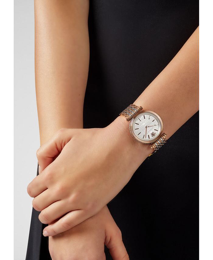 Versace Women's Swiss VTwist TwoTone Stainless Steel Bracelet Watch