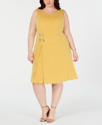 macys plus size yellow dresses