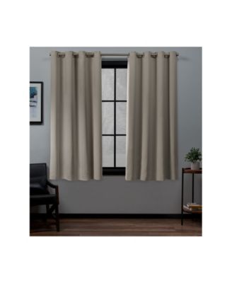 2 Window Curtains Design Blackout Lined Panels Silver Grommets Top COLE PURPLE