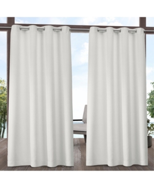 Exclusive Home Indoor/outdoor Solid Cabana Grommet Top Curtain Panel Pair, 54" X 108" In Natural