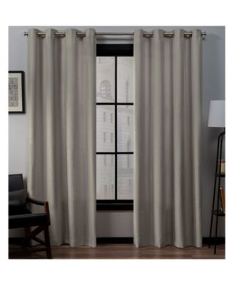 Loha Linen Grommet Top Window Curtain Panel Pair