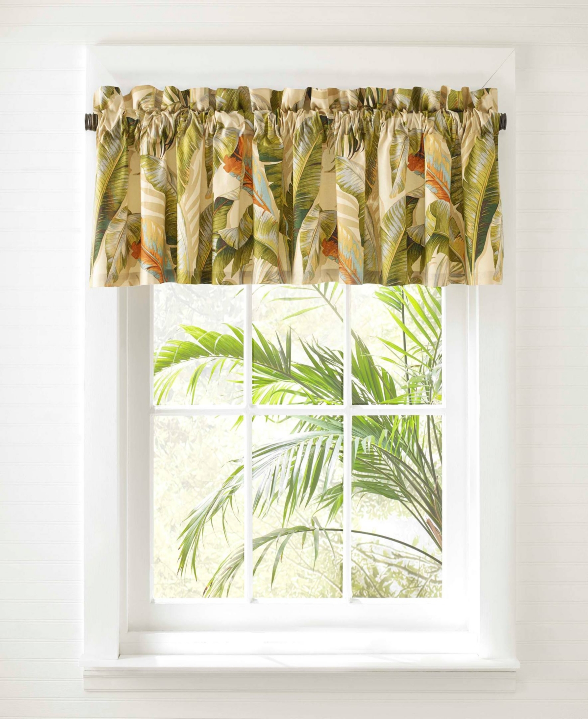 Tommy Bahama Home Tommy Bahama Palmiers Green Window Valance In Medium Green