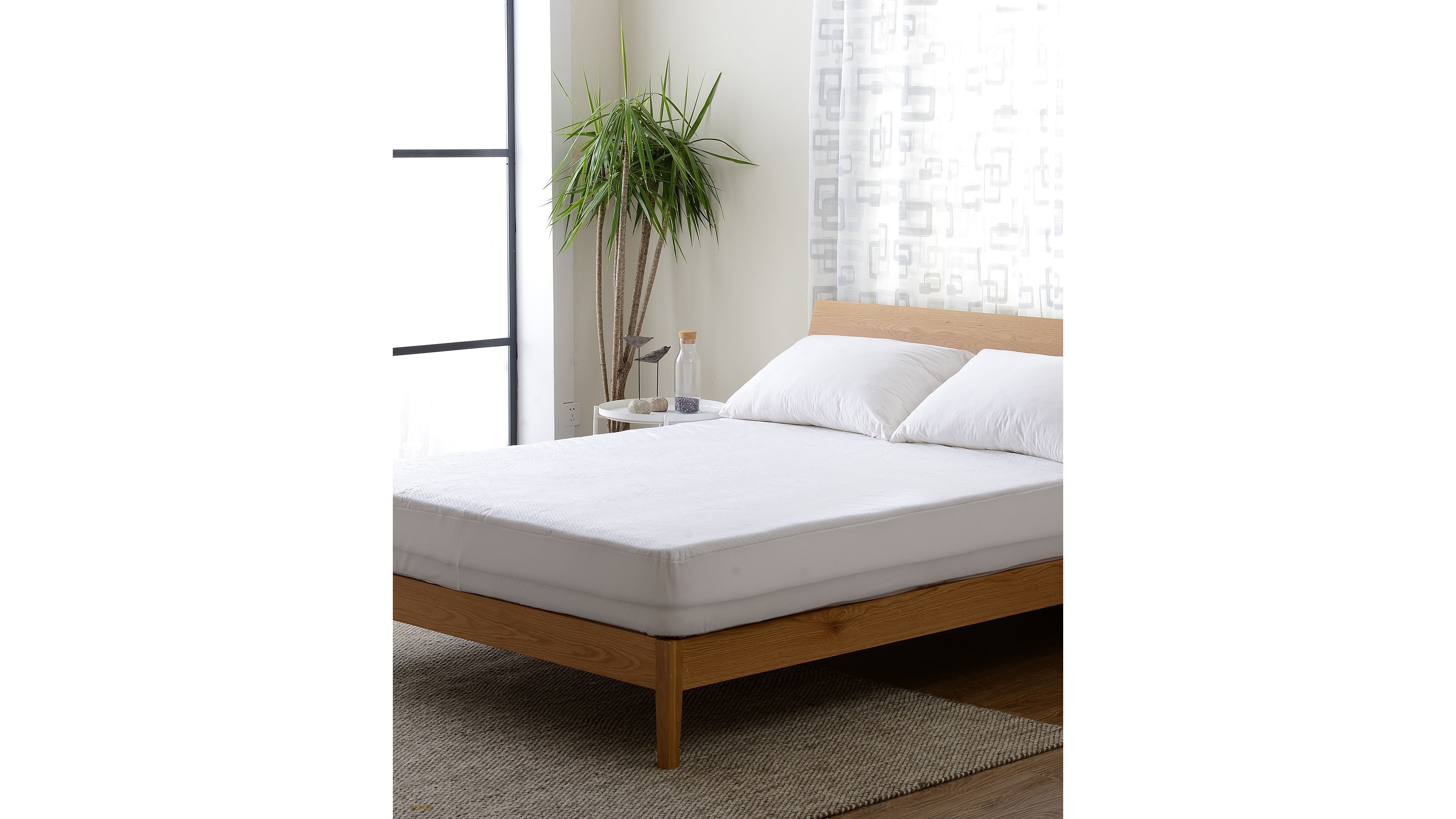 Cheer Collection Ultra Soft Air Flow Fabric Waterproof Fitted Mattress Protector, Twin