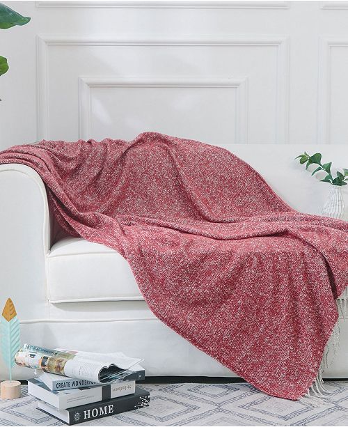 Cheer Collection Ultra Soft Knit Throw Blanket With Decorative