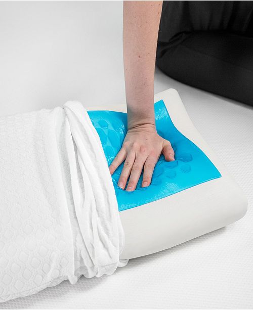 Sensorpedic Gel Overlay Memory Foam Comfort Bed Pillow Reviews Home Macy S