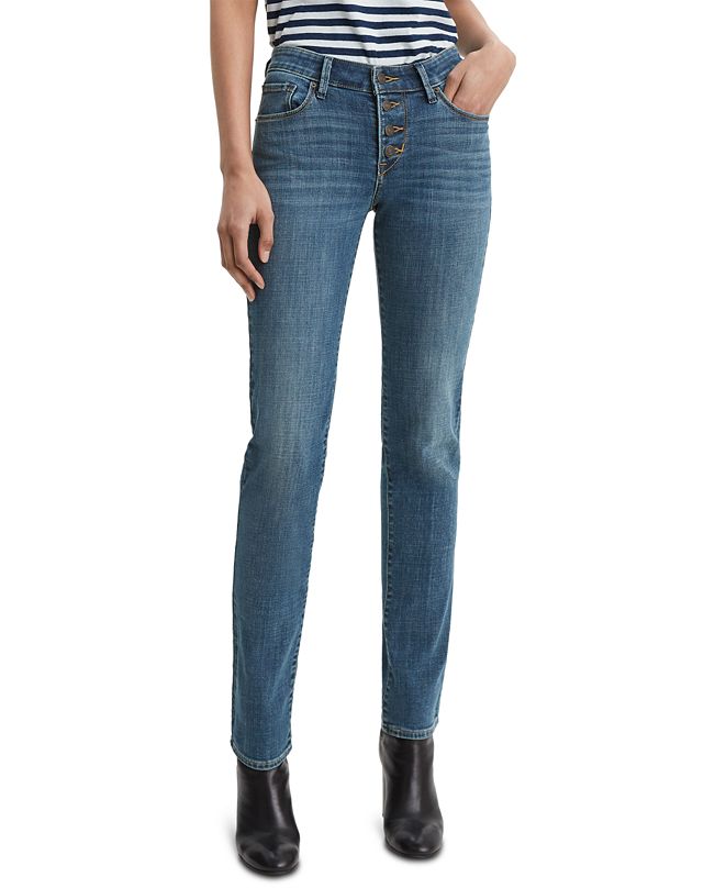 Levi's Women's Classic Button-Front Straight Jeans & Reviews - Women ...