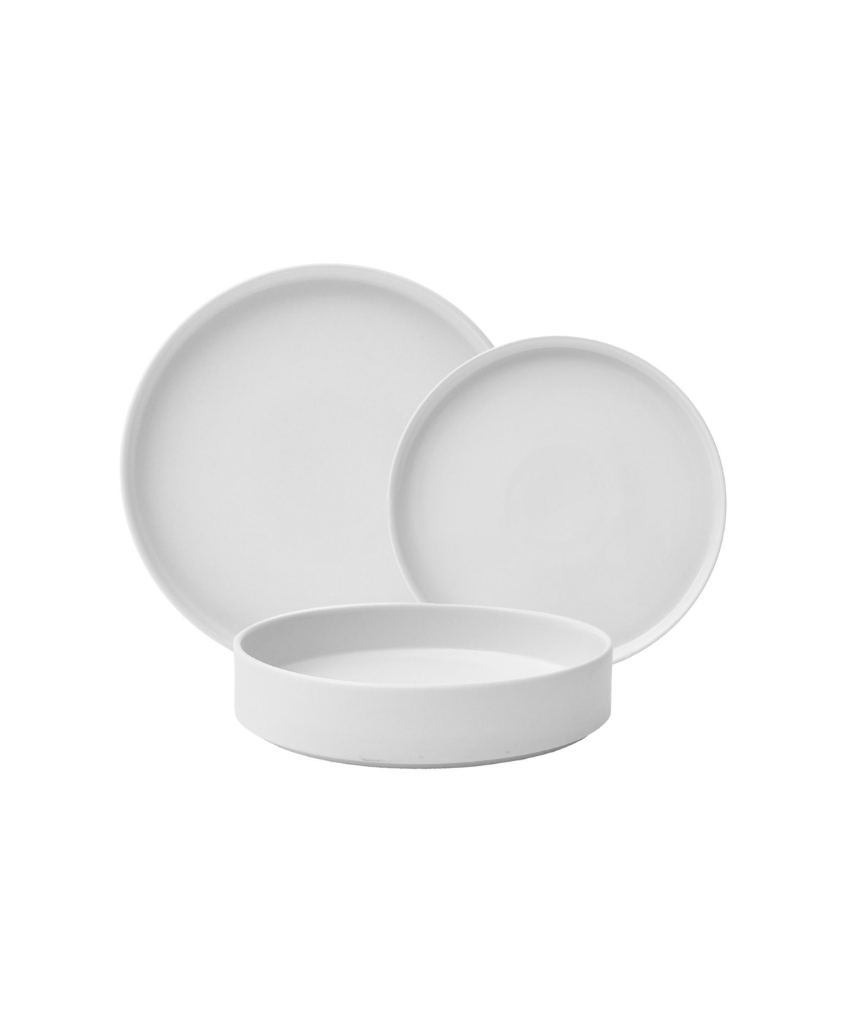 Kaden White 12 Piece Porcelain Dinnerware Set - White