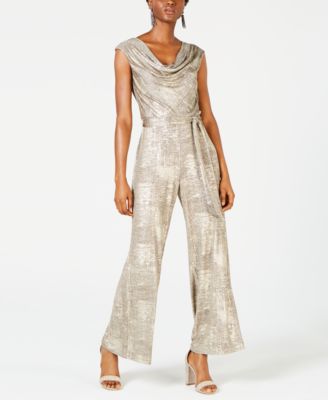 petite silver jumpsuit