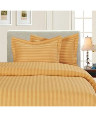 Luxurious Stripe Wrinkle-Free 3-Pc. Duvet Cover Set, Full/Queen