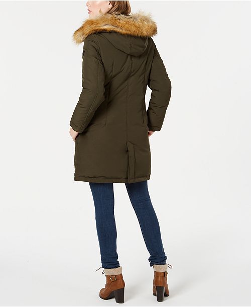 French Connection Hooded Faux-Fur-Trim Down Parka, Created for Macy's ...