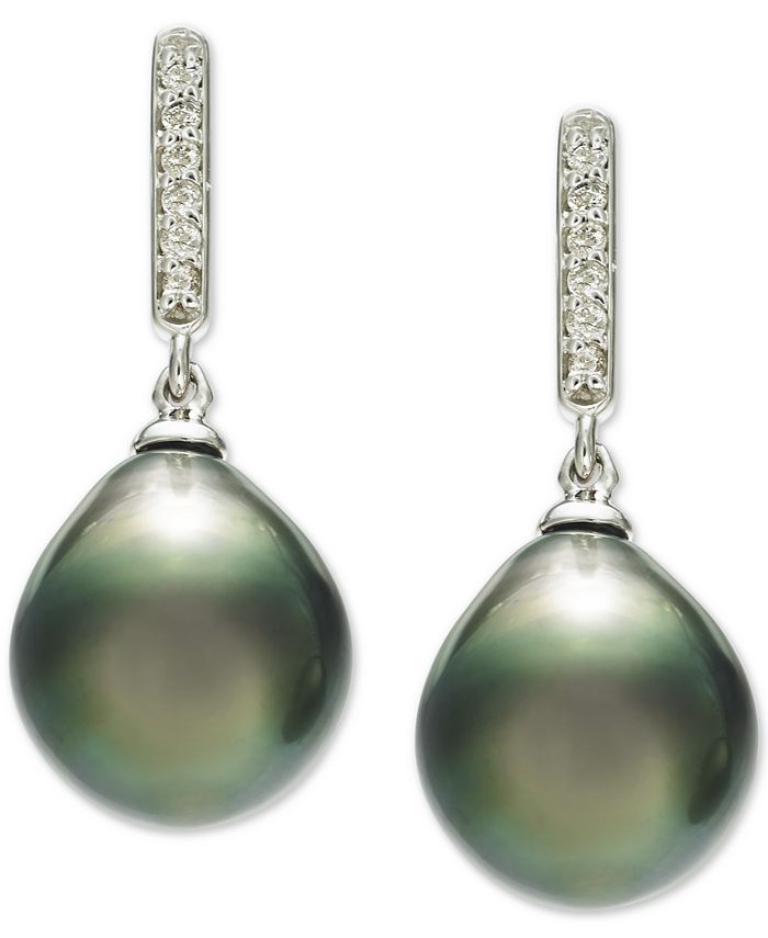 Macy's tahitian pearl earrings discount