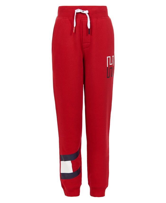 red tommy hilfiger sweatpants