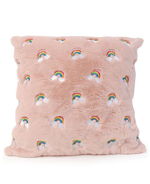 Omg Accessories Rainbow Embroidered Fluffy Pillow Reviews All