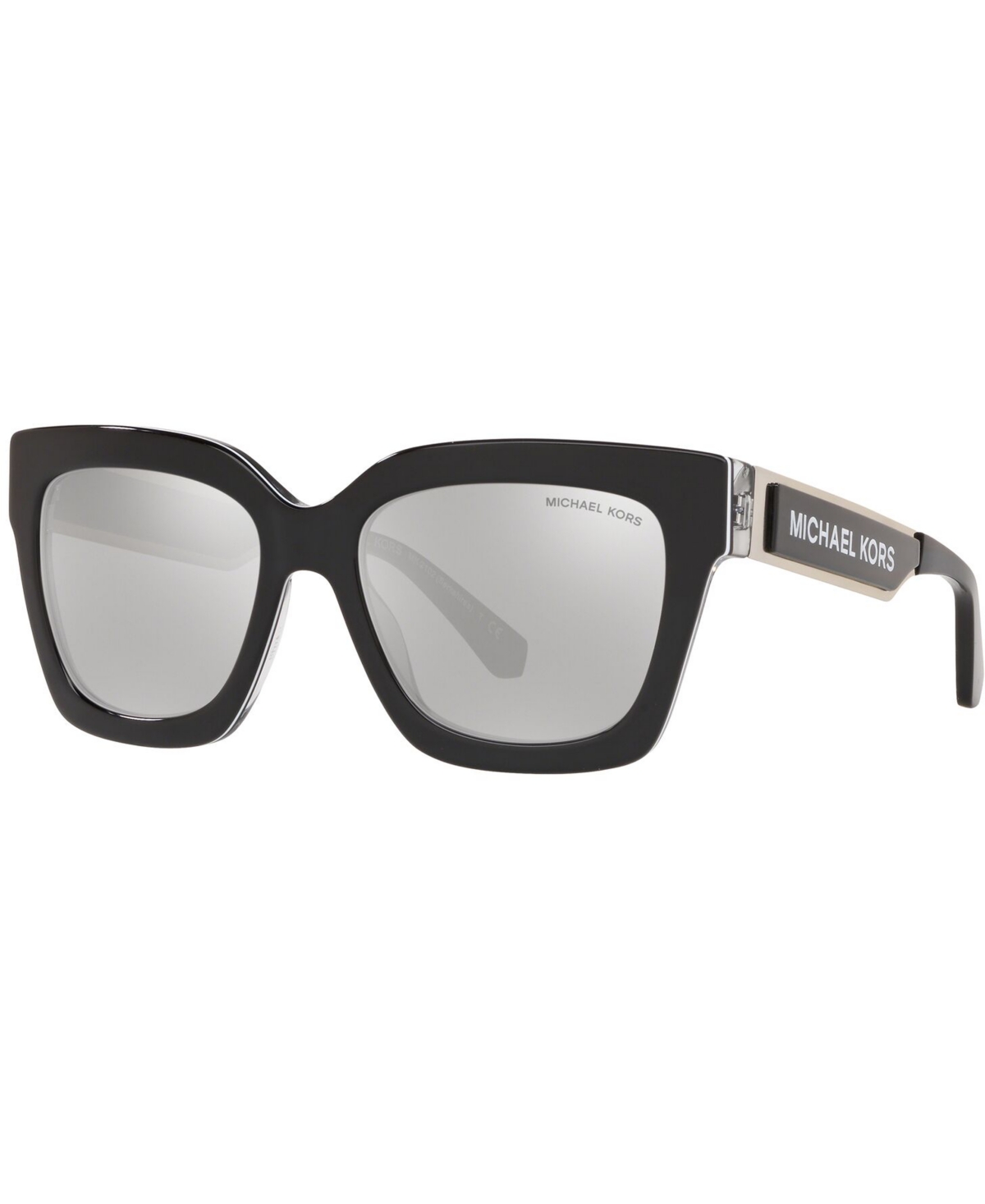 Michael Kors Berkshires Sunglasses, Mk2102 54 In Black Sport Laminate,light Silver Mirror