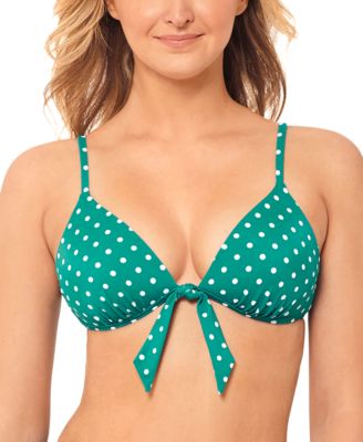 Salt + Cove - Juniors' Dot it Goin On Printed Push Up Triangle Bikini Top, Available in D/DD