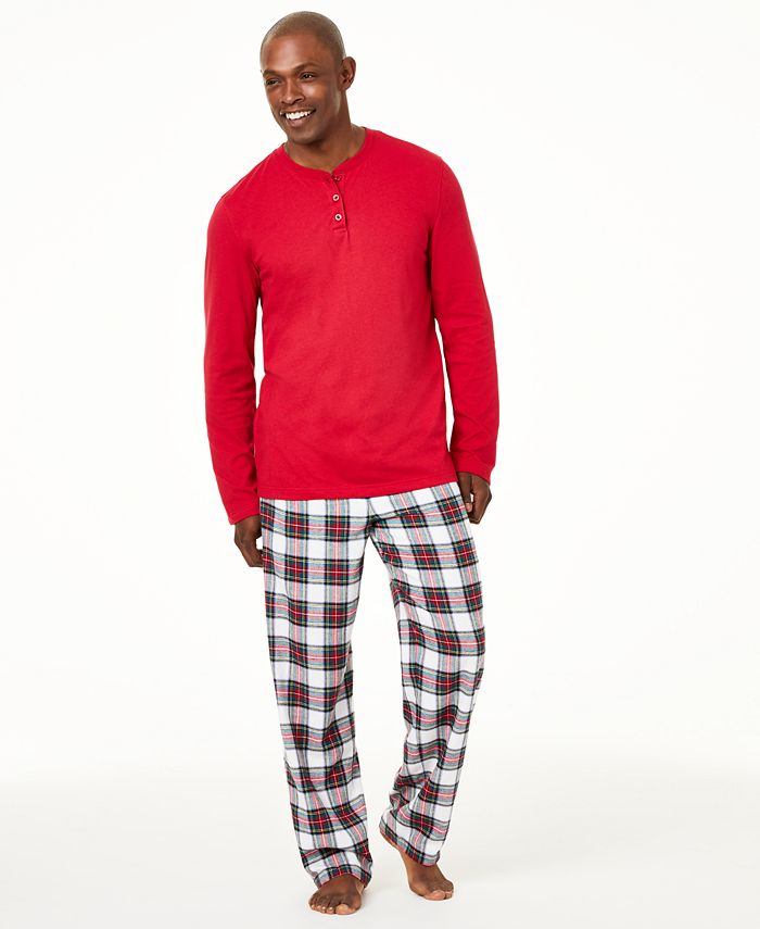 Family Pajamas Matching Men's Mix It Stewart Plaid Pajama Set