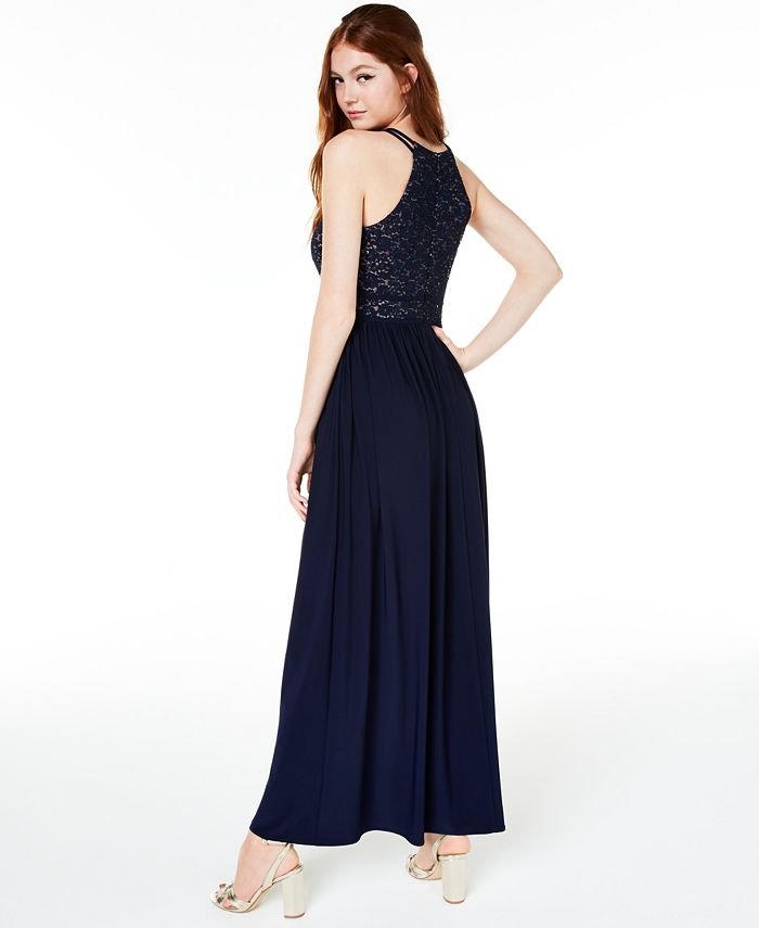Nightway Lace-Top Gown - Macy's