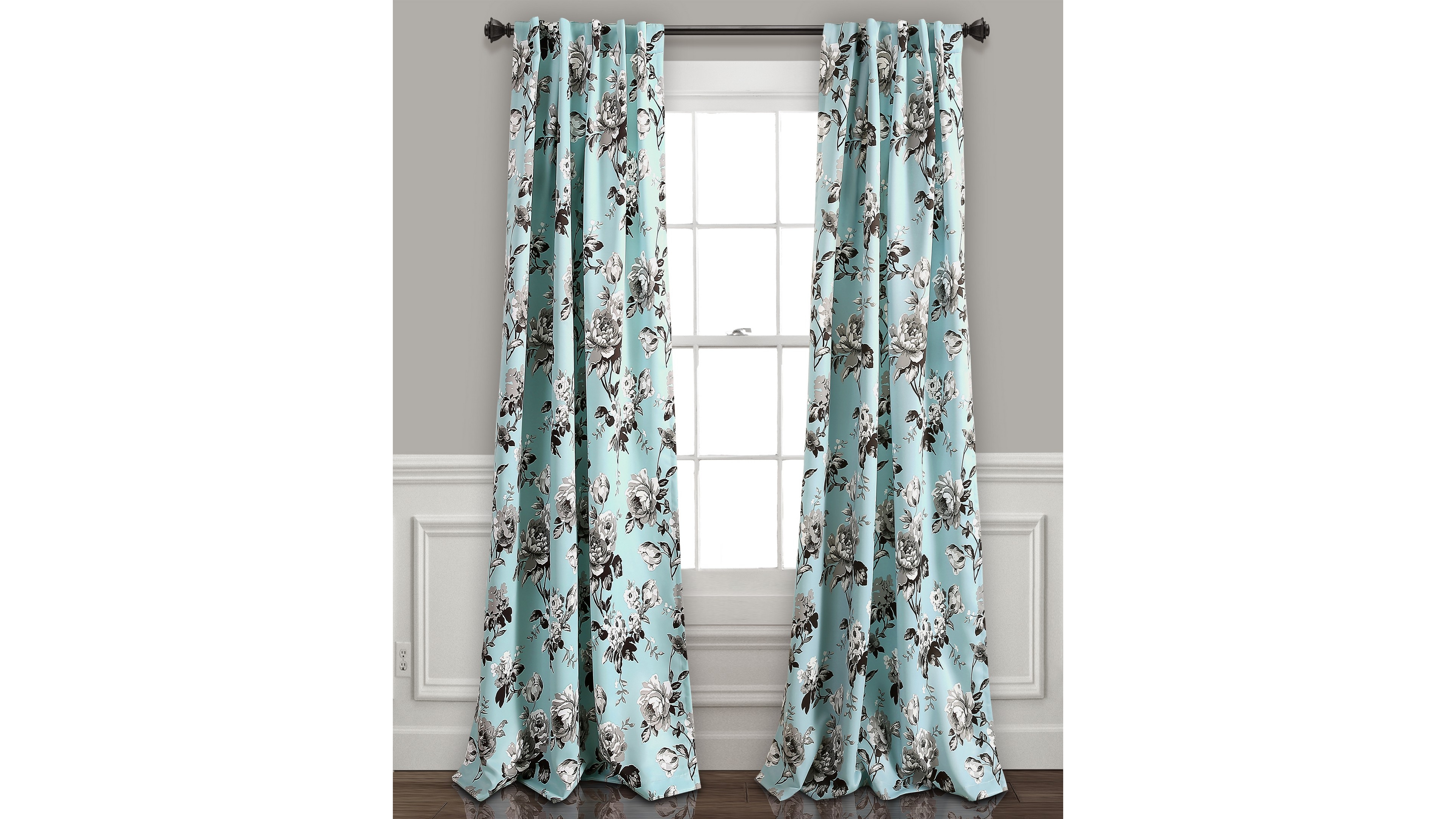 Tania Floral 52" x 84" Curtain Set