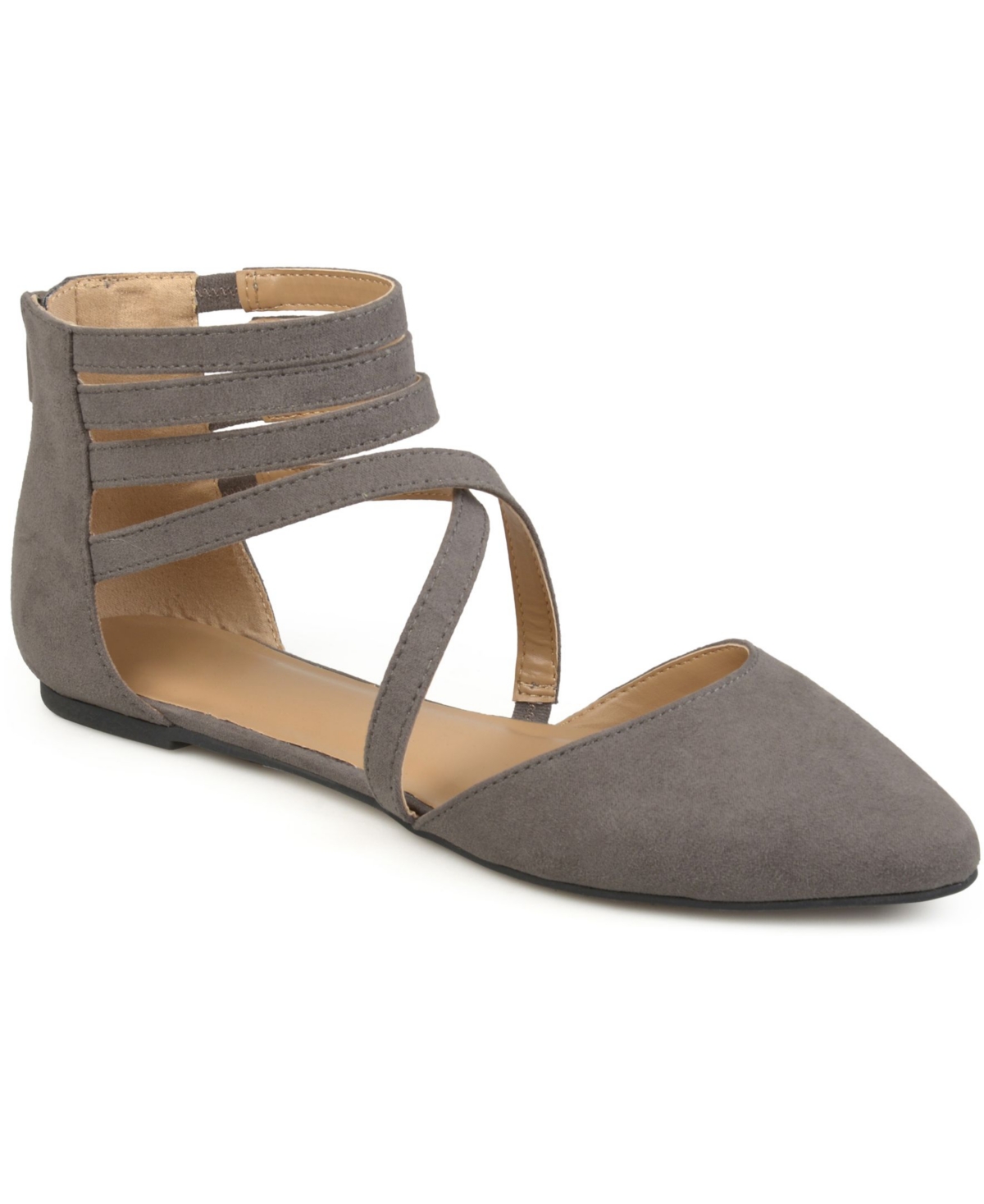 Journee Collection Women's Marlee Strappy Pointed Toe Flats