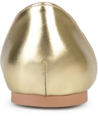 Journee Womens Kavn Medium and Wide Width Comfort Insole Slip On Round Toe Ballet Dress Flats