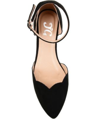 Women's Lana Scalloped Edge Ankle Strap Flats