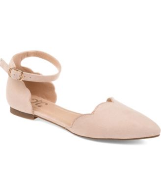 Women's Lana Scalloped Edge Ankle Strap Flats