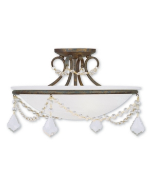 Livex Chesterfield 3-Light Ceiling Mount