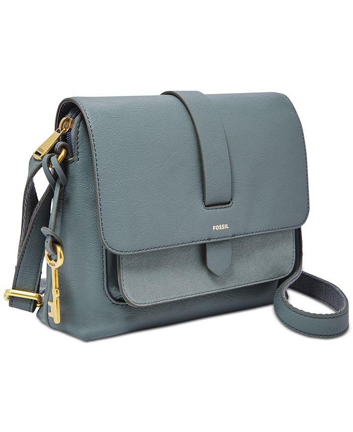 Fossil Kinley Leather & Suede Small Crossbody Macy's