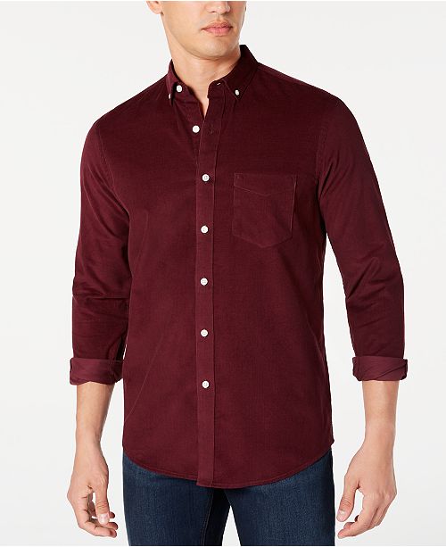 Club Room Men S Corduroy Shirt Created For Macy S Reviews