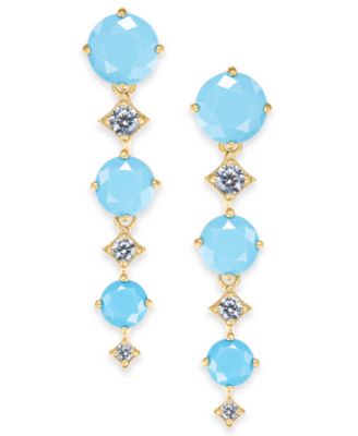 Eliot Danori - Stone & Crystal Triple Drop Earrings