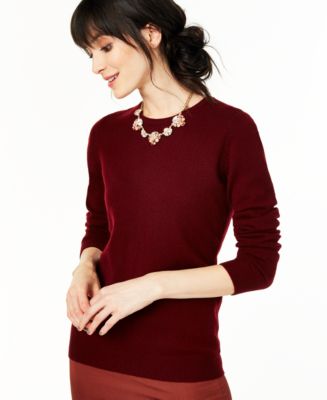 Charter Club Crew-Neck Cashmere Sweater, Created for Macy's - Macy's