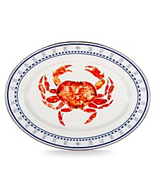 Crab House Enamelware Collection 16" x 12" Oval Platter