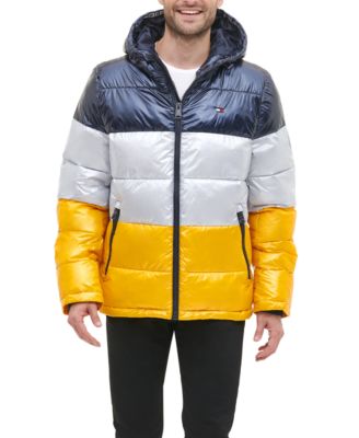 tommy hilfiger bubble jacket yellow