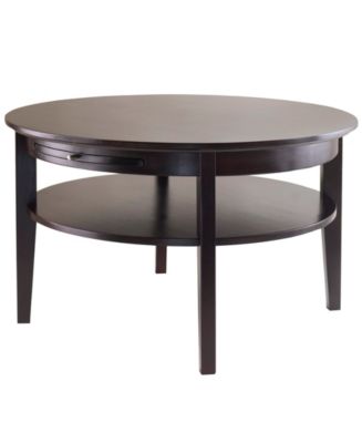Winsome Amelia Round Coffee Table with Pull Out Tray - Macy's